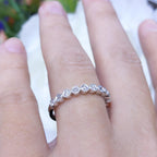 18K White Gold Round Diamond Band – 0.25CT | WB437