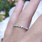 18K White Gold Round Diamond Band – 0.25CT | WB437