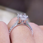 2.37CT Oval Diamond Halo Engagement Ring | OVER010
