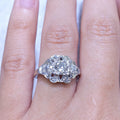 Platinum Round Cut Diamond Statement Ring – 1.20CT G-H/VS2 | DR036