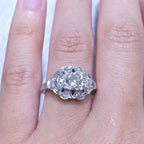 Platinum Round Cut Diamond Statement Ring – 1.20CT G-H/VS2 | DR036