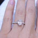 Certified 1.82CT G-VS2 CE Oval Diamond Hidden Halo Engagement Ring