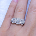 14K White Gold Diamond Halo Engagement Ring – 1.52CT G/H SI2 | RDER106