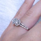 14K White Gold Diamond Halo Engagement Ring – 1.52CT G/H SI2 | RDER106