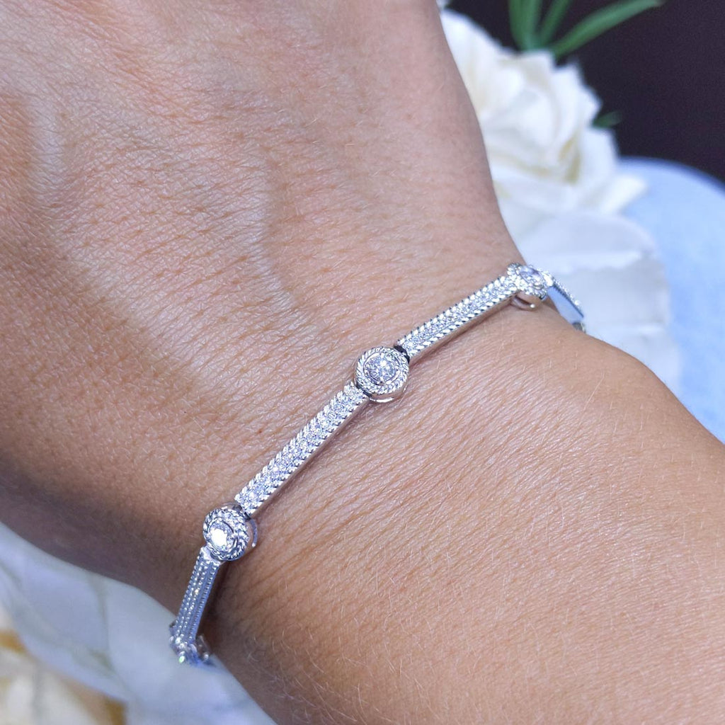 1CT Diamond Bracelet in 14K White Gold DB046