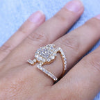 18K Rose Gold Asscher & Round Diamond Statement Ring – 1.97CT F/G VS | DR103