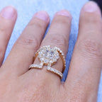 18K Rose Gold Asscher & Round Diamond Statement Ring – 1.97CT F/G VS | DR103