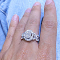 14K White Gold Round & Baguette Diamond Ring – 1.00CT F-G/SI | DR141