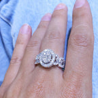 14K White Gold Round & Baguette Diamond Ring – 1.00CT F-G/SI | DR141