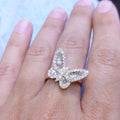 18K Rose Gold Round & Baguette Diamond Statement Ring – 1.33CT F/G VS | DR142