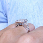 10K White Gold Diamond Statement Ring – 2.15CT F-G/SI | DR143