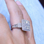 10K White Gold Diamond Statement Ring – 2.15CT F-G/SI | DR143