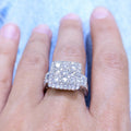 10K White Gold Diamond Statement Ring – 2.15CT F-G/SI | DR143