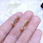 1.25CT Diamond 14K Yellow Gold Hoop Earrings DIER149