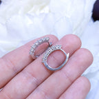 14KT White Gold Diamond Hoop Earrings – 1.10CT Total Diamond Weight | DIER148