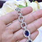 19.88ct Sapphire and Diamond Necklace in 18K White Gold CDN004