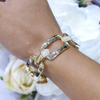14K Yellow Gold Diamond Bangle with 0.75CT Round Diamonds PJB5412