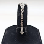 18k White Gold Diamond Bracelet with Marquise and Round Cut Diamonds DB044 TTTJ