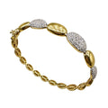 14K Yellow Gold Round Diamond Pavé Bangle Bracelet – 1.54ct  DC-BNG13263-1