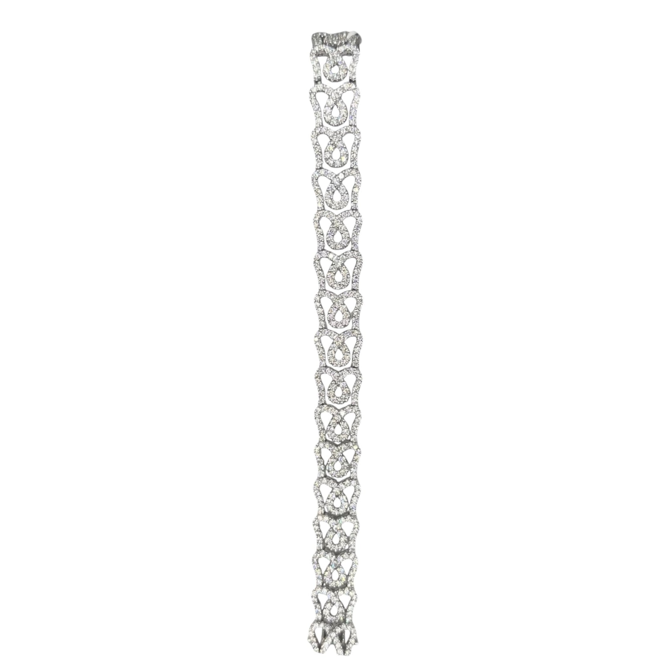 18K White Gold Diamond Bracelet – 11.00ct DB079 ZTJJ