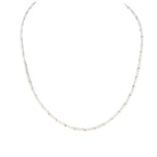 18K White Gold Diamond Tennis Necklace – 4.85 CT Diamonds, 16.5 Inches DN0081 GEJJ
