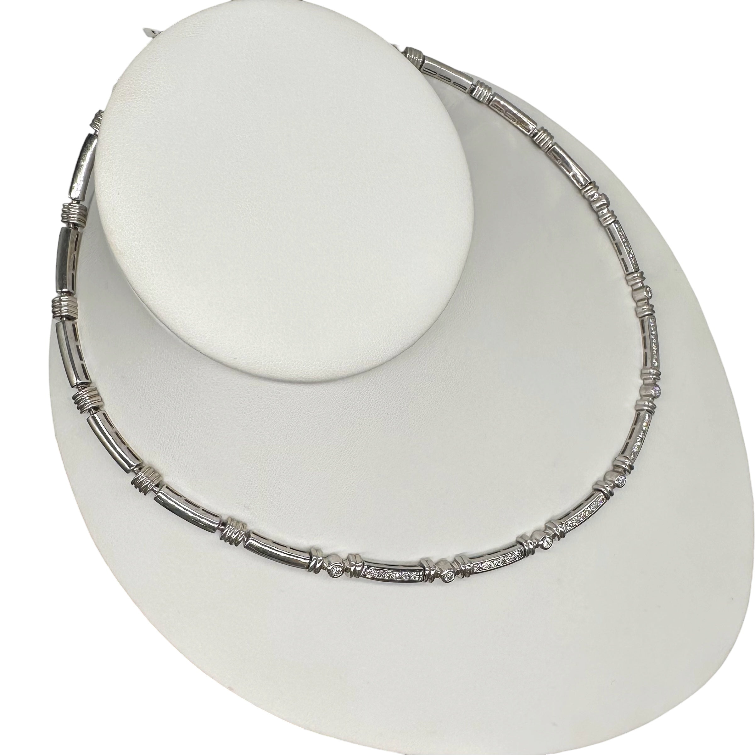 14K White Gold Diamond Necklace – 2.10ct Diamonds DN016 GTJJ