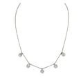 18K White Gold Diamond Flower Station Necklace – 2.71ct Diamonds