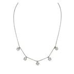 18K White Gold Diamond Flower Station Necklace – 2.71ct Diamonds