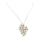 18K White Gold Natural Colored Diamond Pendant Necklace – 3.13ct 16” GTJJ