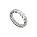 14K White Gold 3.17CT Round Diamond Eternity Band Ring WB035 ILJJ