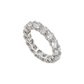 14K White Gold 4.25CT Round Diamond Eternity Band WB049 NJJJ