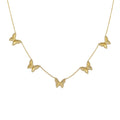 14K Yellow Gold Butterfly Necklace with 0.49 CT Total Diamonds KVN00311