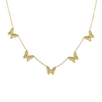 14K Yellow Gold Butterfly Necklace with 0.49 CT Total Diamonds KVN00311