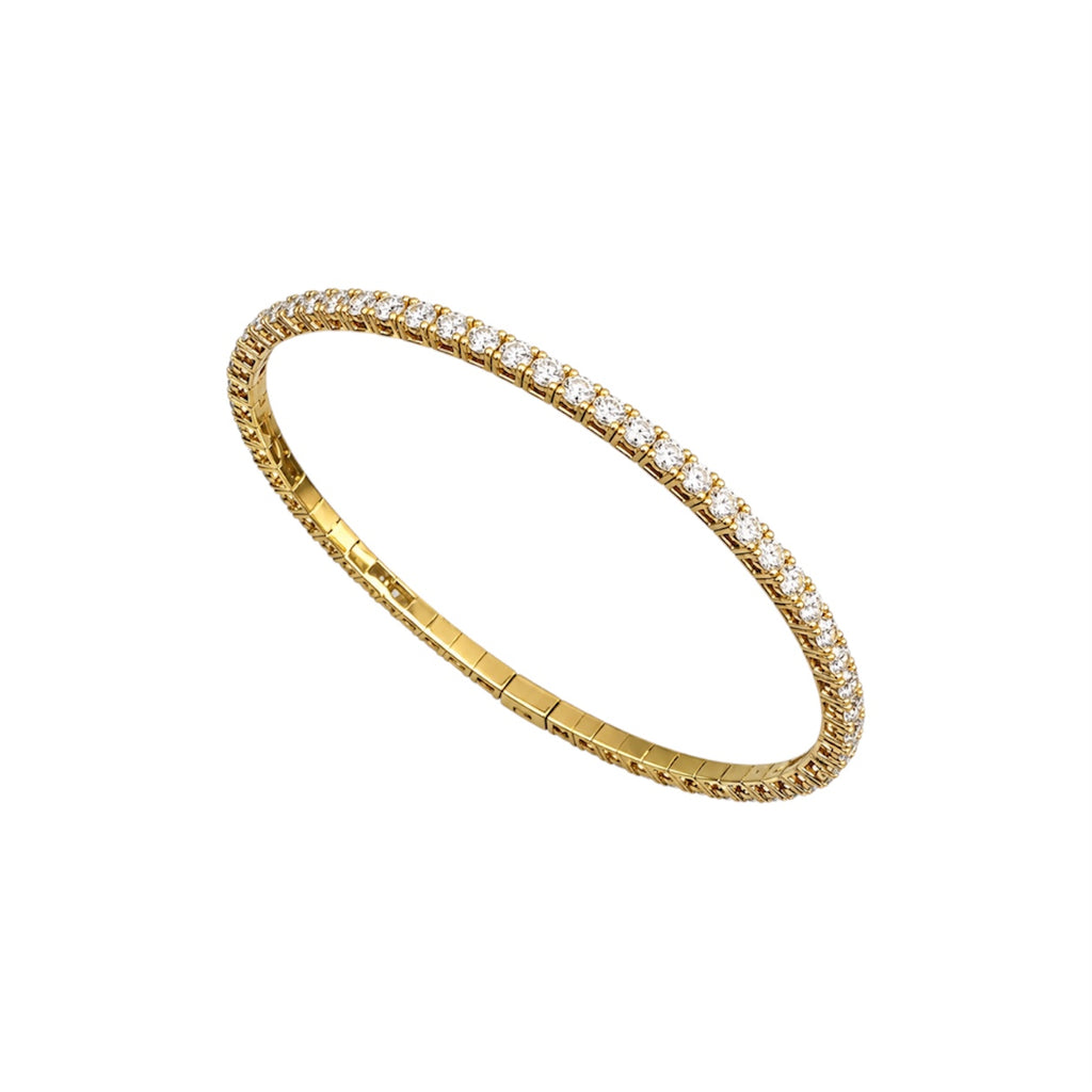 14K Yellow Gold 3.00 CTW Lab-Grown Diamond Bangle Bracelet IGJJ