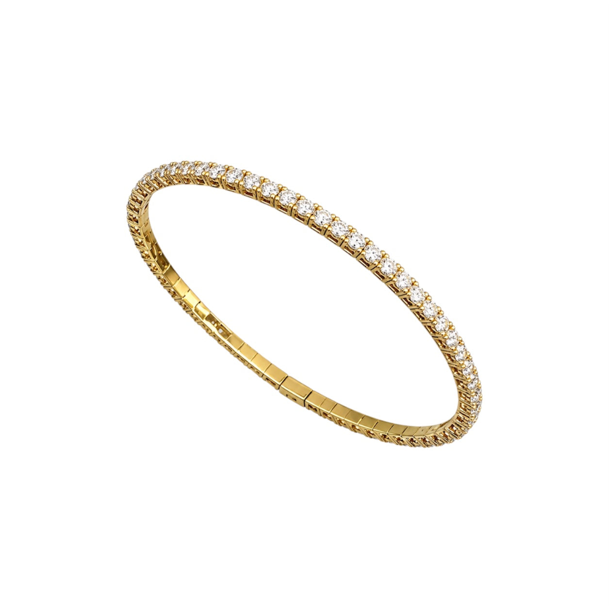 14K Yellow Gold 3.00 CTW Lab-Grown Diamond Bangle Bracelet IGJJ