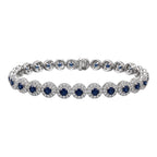 18K White Gold Bracelet – 4.00 Ct Diamonds & 3.50 Ct Sapphires SDB011 GTJJ