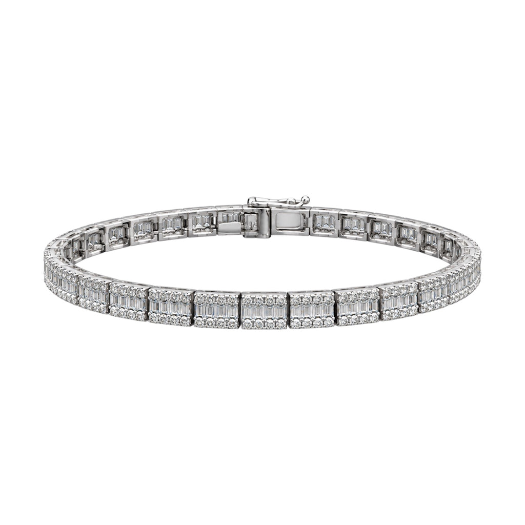 14K White Gold Diamond Bracelet – 3.77 CT DB084 GISJ