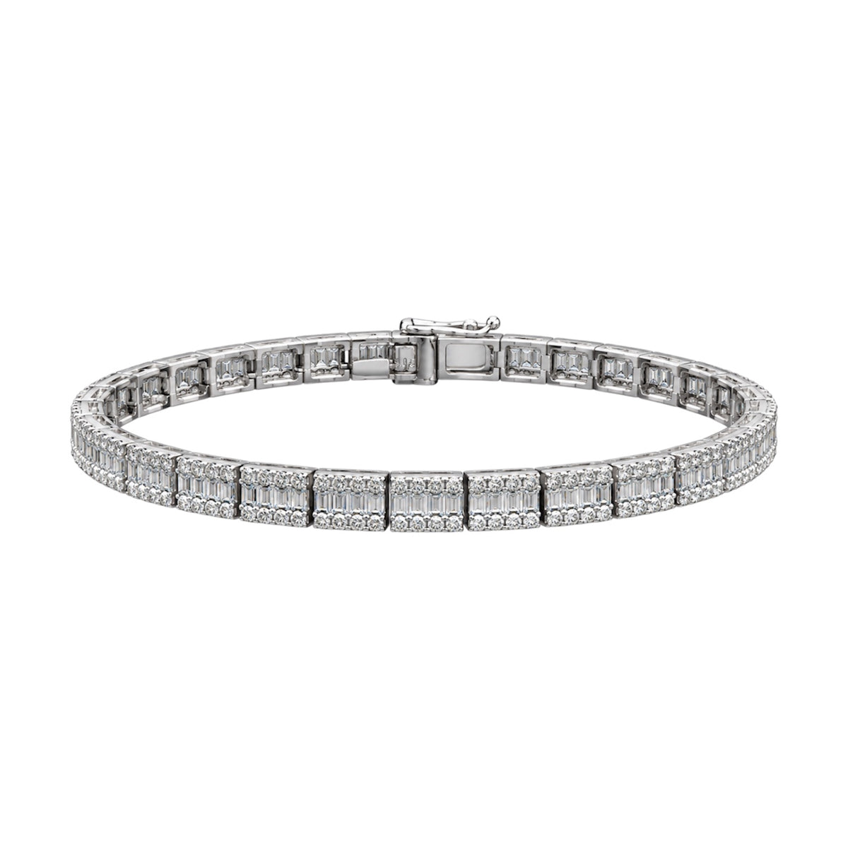 14K White Gold Diamond Bracelet – 3.77 CT DB084 GISJ