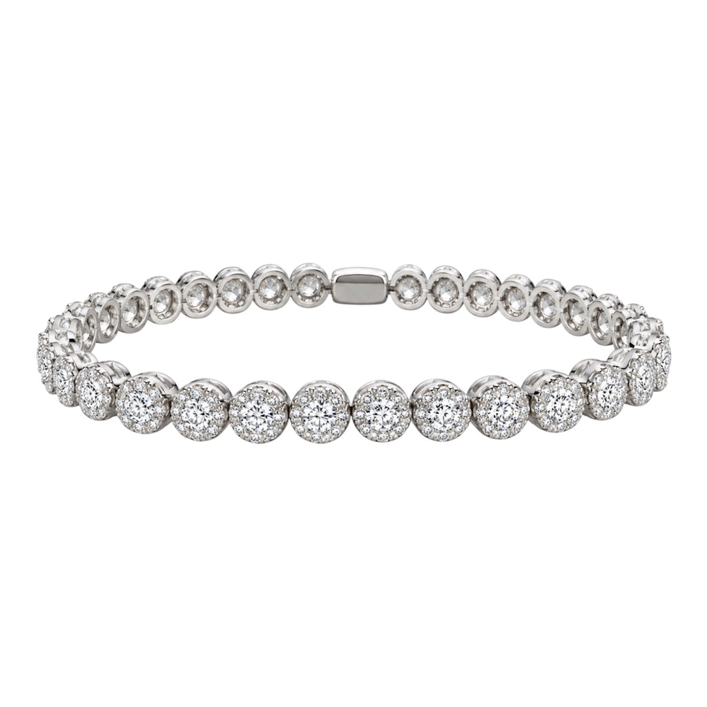 18K White Gold Diamond Bracelet – 5.20 CT  DB0016 NZGJ