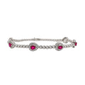 18K White Gold Diamond & Ruby Bracelet – 1.09 CT Diamonds & 1.22 CT Rubies DB0021 IAJJ