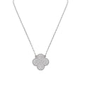 14K White Gold Diamond Clover Pendant Necklace – 1.55CT DP015 INJJ