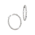 14K White Gold 7.69 CT Lab-Grown Diamond Inside-Out Hoops GAJJ