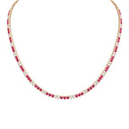 14K Yellow Gold Ruby & Diamond Necklace — 3.43 CT Ruby, 2.20 CT Diamonds PJN5293-RA1-007