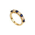 14K Yellow Gold Ring 0.67CT Diamonds & 1.22CT Sapphires SDR080 LTJ