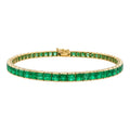 18K Yellow Gold 8.17 Ct Emerald Bracelet