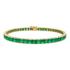 18K Yellow Gold 8.17 Ct Emerald Bracelet