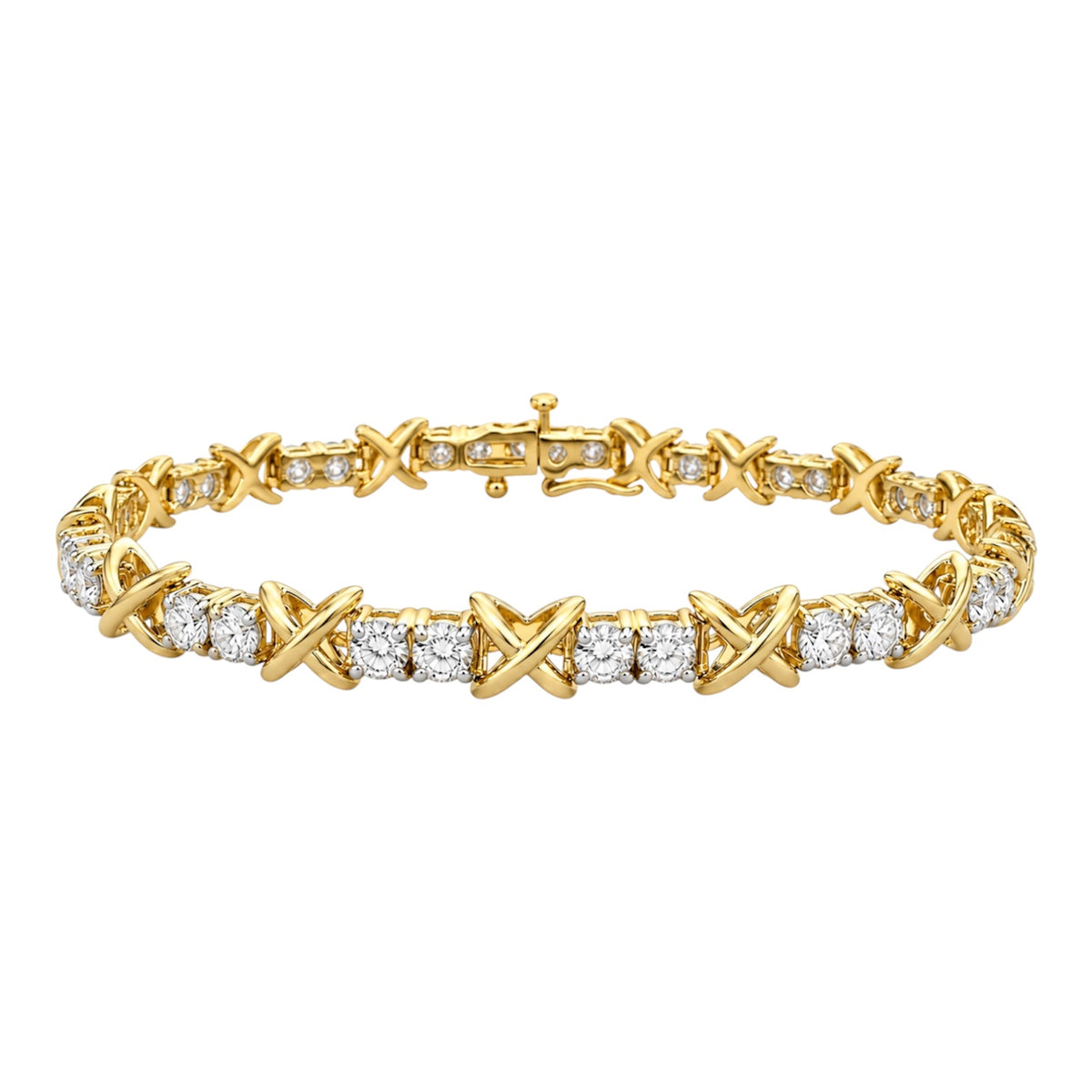 14K Yellow Gold 3.20 Ct Diamond Bracelet