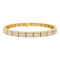 14K Yellow Gold 3.77 CT Baguette & Round Diamond Bracelet