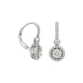 14K White Gold 1.87 CT Diamond Earrings