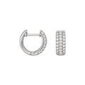 4K White Gold 0.31 CT Diamond Huggie Earrings